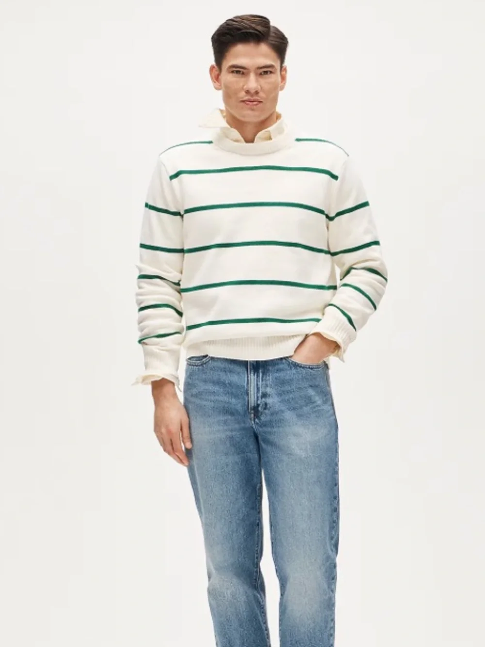 J crew Heritage cotton sweater in stripe